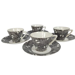 Plateelbakkerij Zuid Holland (PZH) - Gouda - Holanda - xícaras e pires (4) - 1950 imagem 1