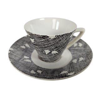 Plateelbakkerij Zuid Holland (PZH) - Gouda - Holanda - xícaras e pires (4) - 1950 imagem 8