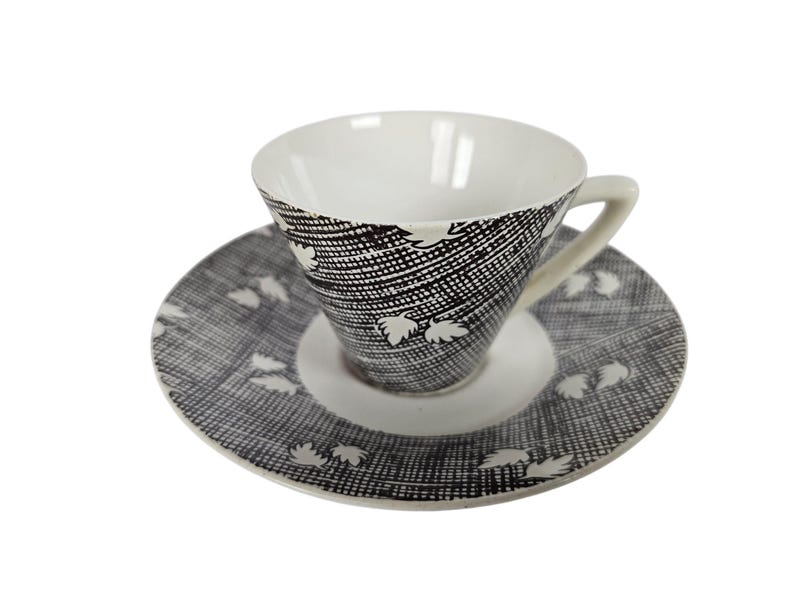 Plateelbakkerij Zuid Holland (PZH) - Gouda - Holanda - xícaras e pires (4) - 1950 imagem 8