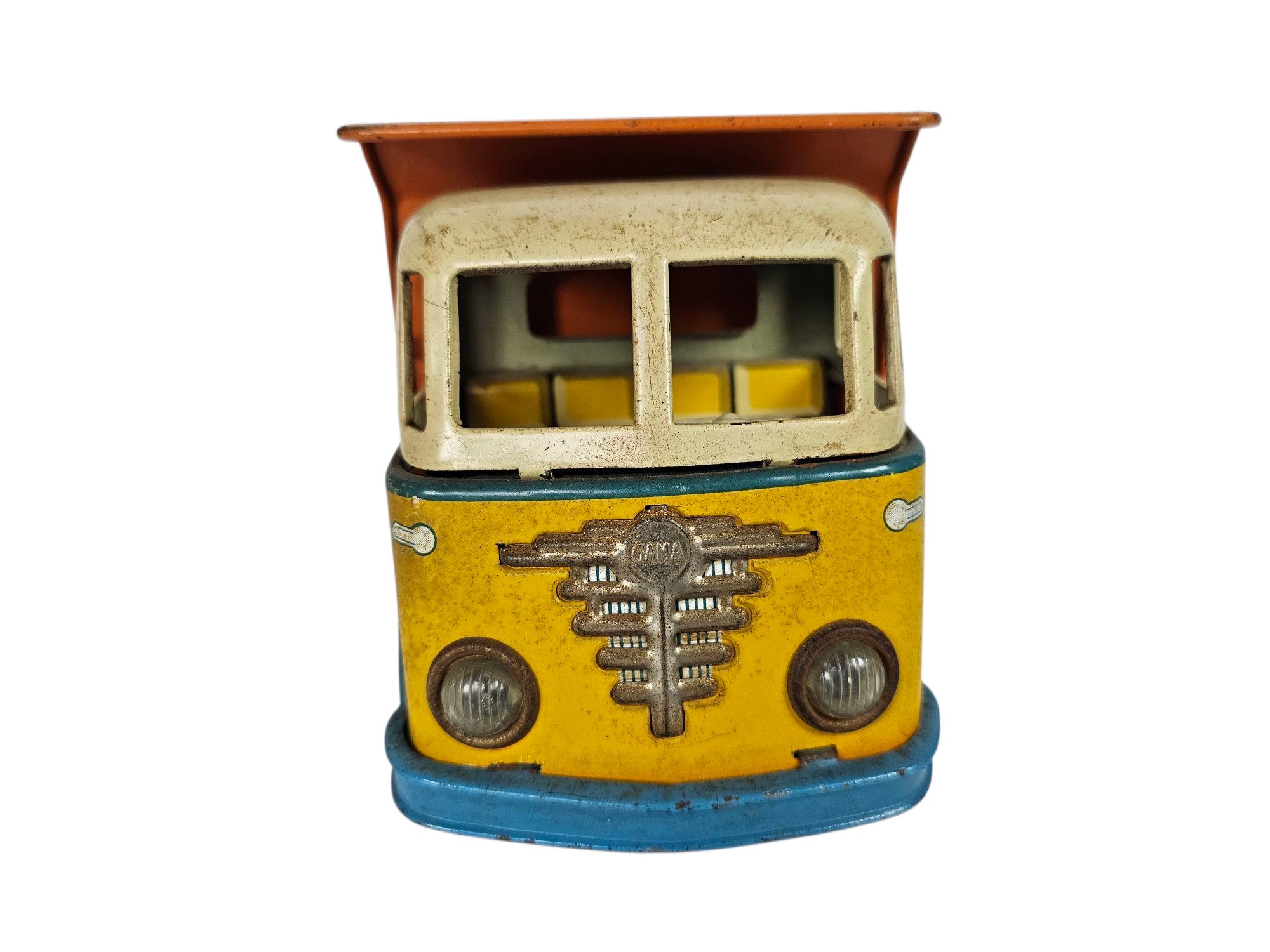 Ancien jouet camion benne tôle mécanique Wimmer HWN années 50