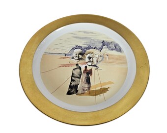 Salvador Dali - 'Avaricia Y despilfarro Purgatorio Canto 20' - plate - gilded - signed - 1981