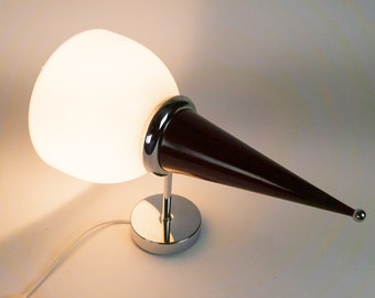 Disignoluce - Andrea Bastianelli - wall lamp - opal glass - chrome - 90s