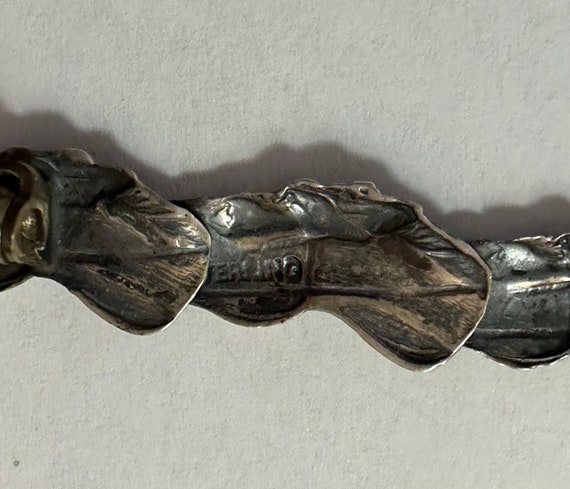 Dressage stock tie pin, Vintage Sterling - image 3
