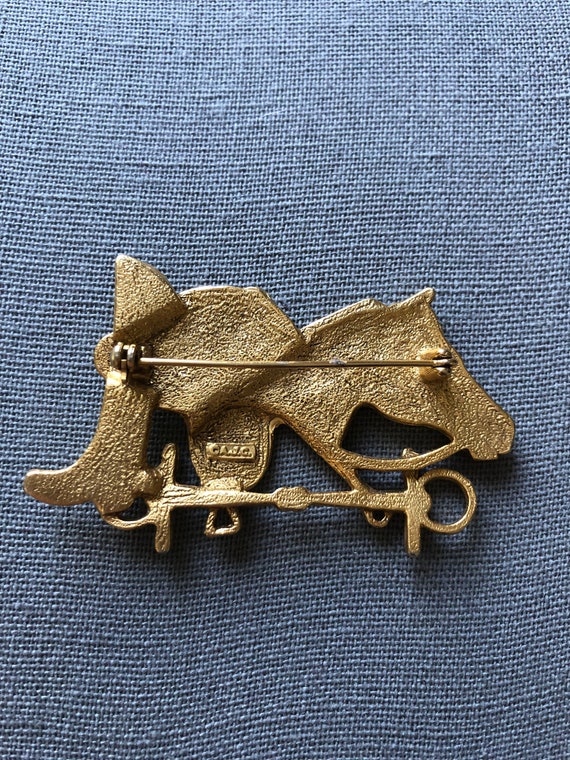 Dressage stock tie pin, Vintage AJC - image 2