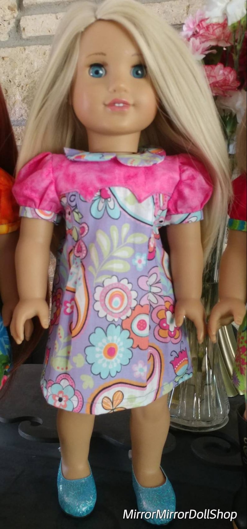 For 18/" American Girl Doll Clothes Easter Egg Lavender Dress