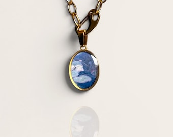 BLUE WATER LILIES NECKLACE