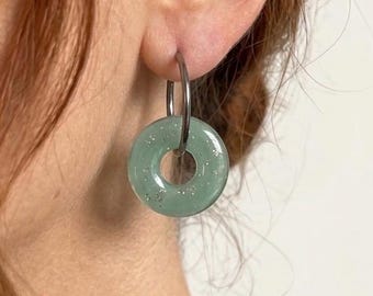 MINT DONUTS EARRINGS