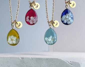 FLOWERY DROP NECKLACE