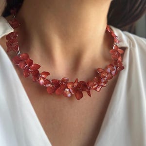 Chokerhalsband med riktiga hortensiablommor