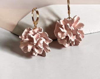 PINK CARNATION EARRINGS