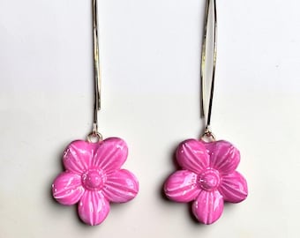 PINK MYOSOTIS EARRINGS