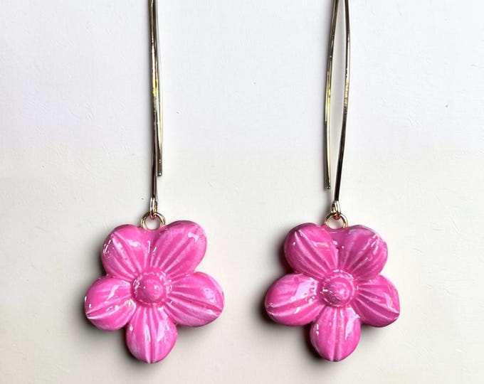 PINK MYOSOTIS EARRINGS