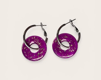 PURPLE DONUTS EARRINGS