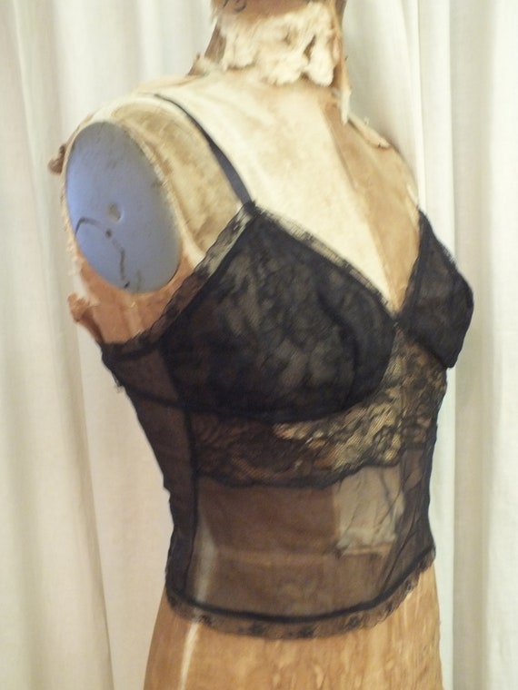 Vintage Black Lace Camisole Victoria's Secret Sz … - image 3