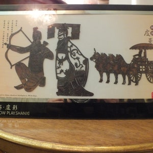 Shadow Play Shaanxi Warrior with Arrow Chinese Artwork