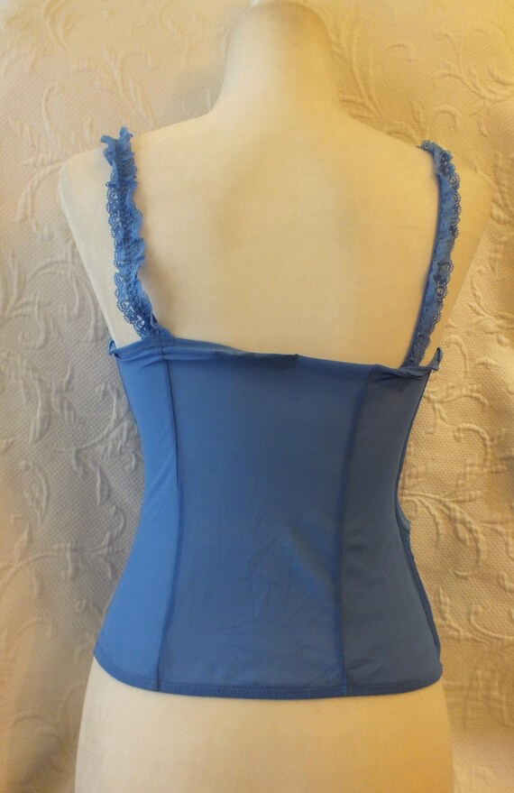Bright Blue Lace Corset Wired Size 8 View 6