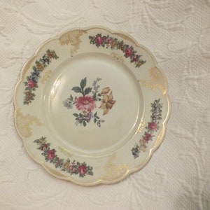 Piatti vintage Royal Bayreuth da 10,25 pollici floreali - Baviera