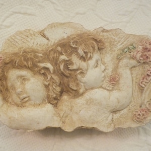 Vintage Keramik Cherub Schmuckschatulle