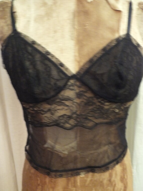 Vintage Black Lace Camisole Victoria's Secret Sz … - image 5