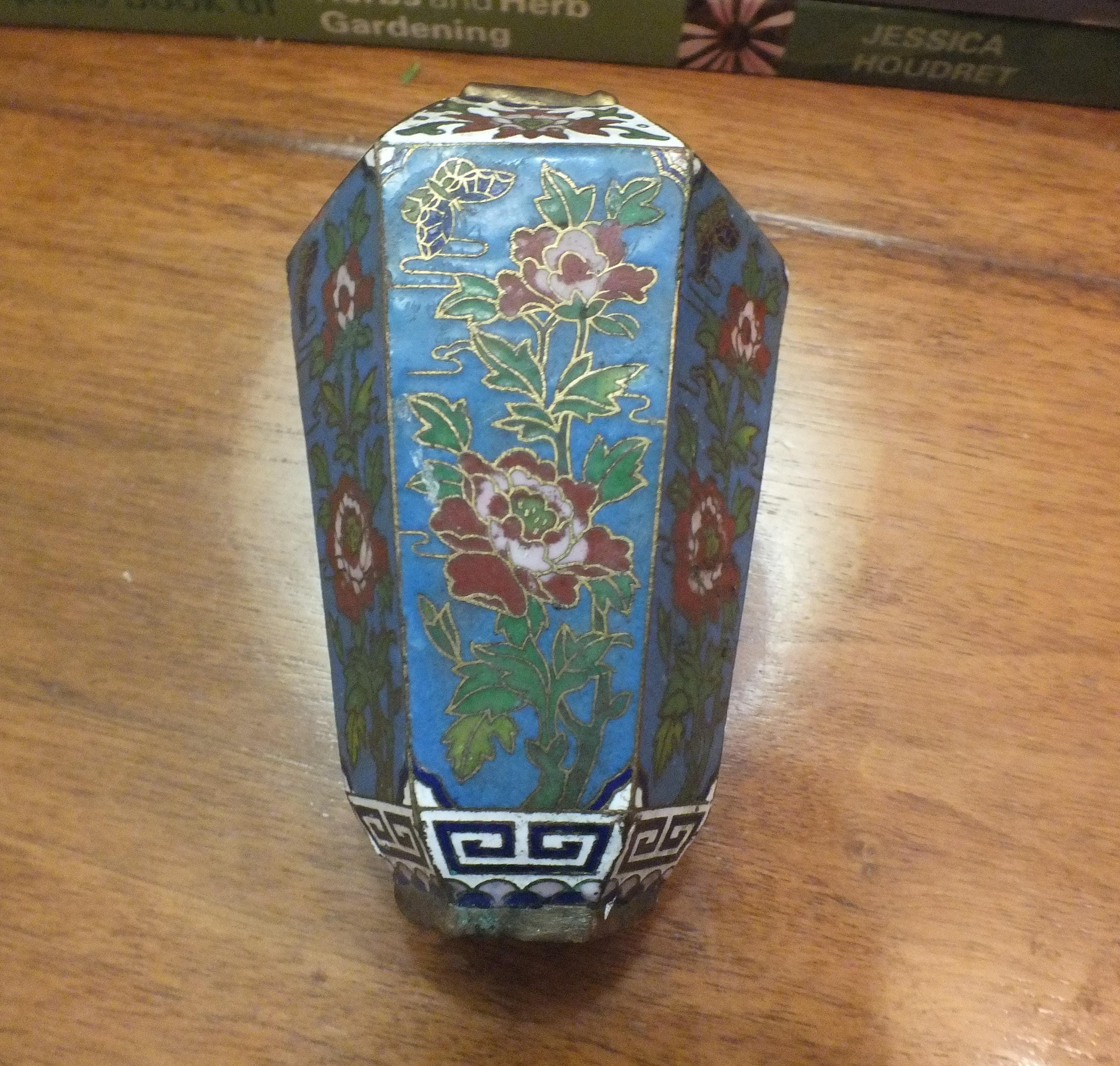 ヴィンテージ中国製真鍮七宝焼き小壷花瓶 - Etsy 日本