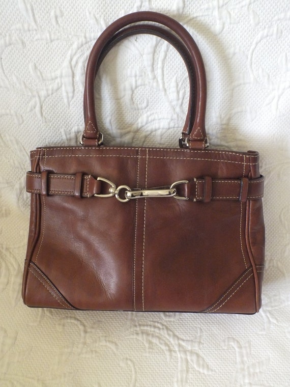 極美品✨vintage coach old bag TOTO brown Vintage Classic Coach Signature Logo Leather and Canvas