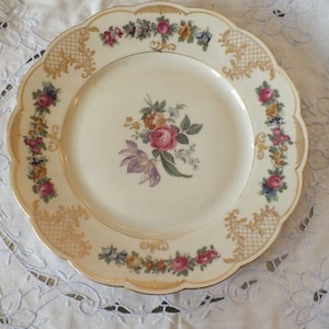 Piatti da pranzo vintage Royal Bayreuth da 8 pollici floreali - Baviera
