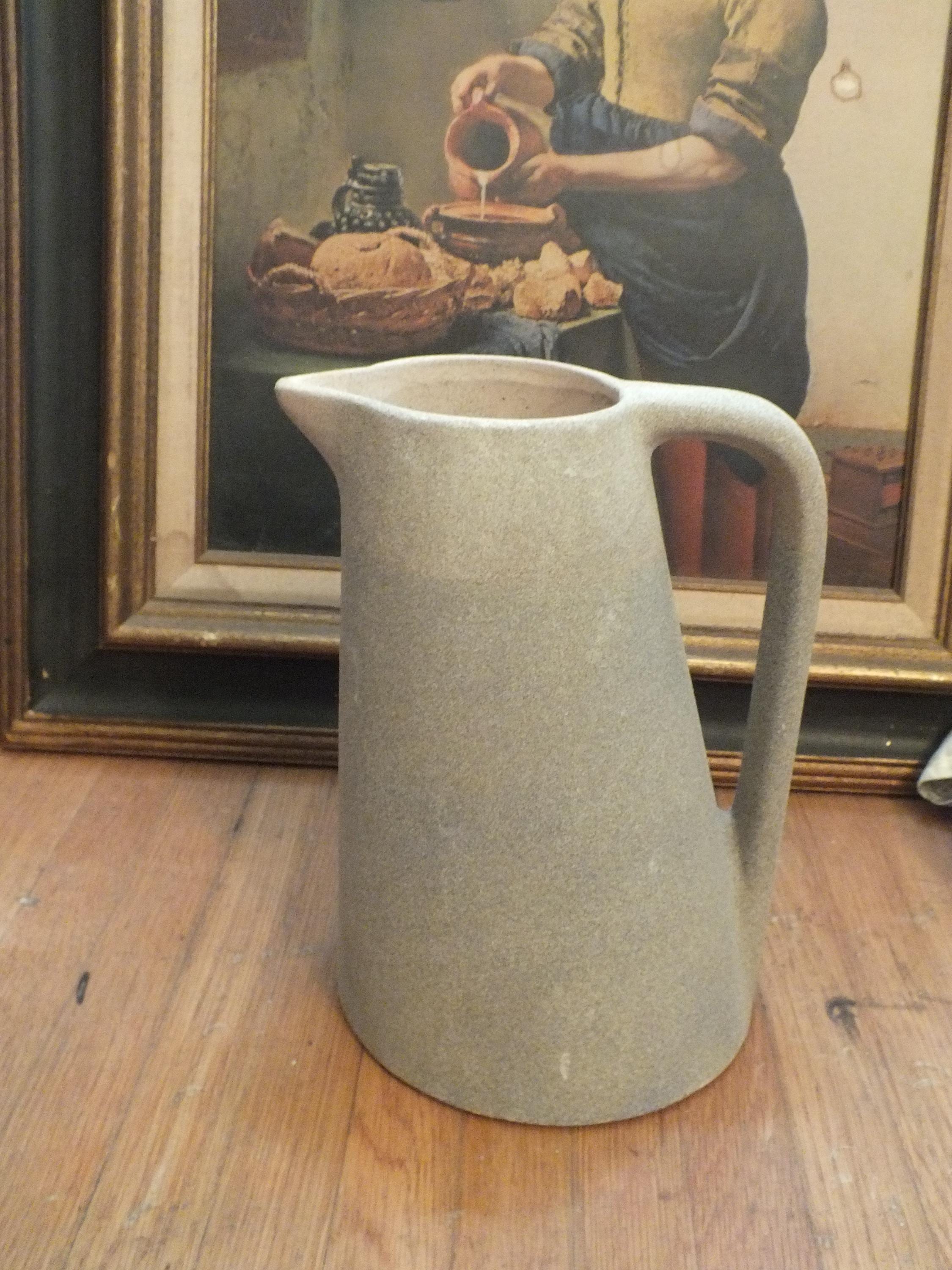 Vintage Rustic Ceramic Pitcher - Etsy