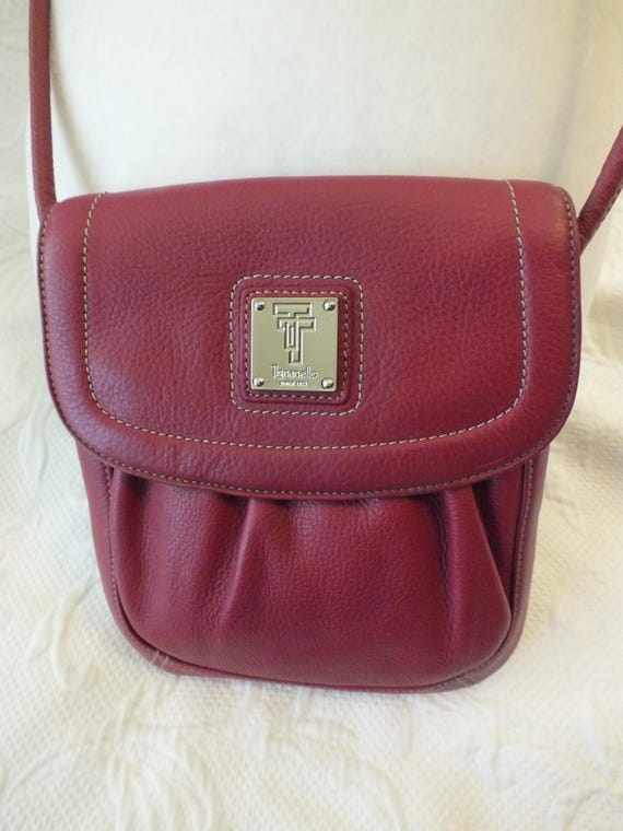 Leather Crossbody Bag by Tignanello in a Deep Red… - image 1