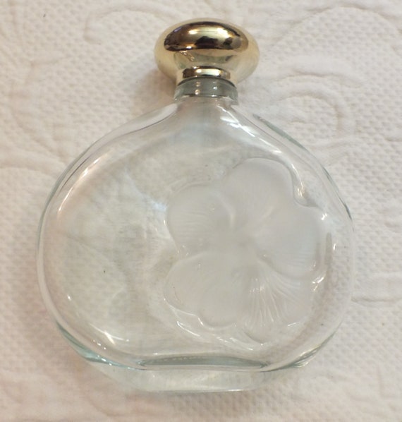 Vintage Nina Ricci Perfume Bottle Frosted Flower … - image 2