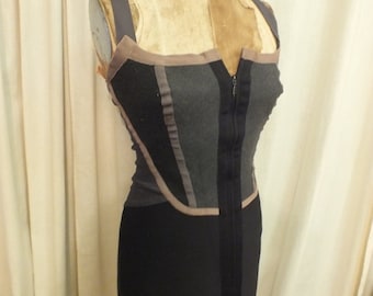 HERVE LEGER Bandage Black & White Bodycon Y2K Dress / S Size - Etsy