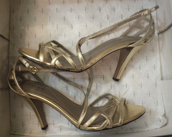 Gold Sandals By Tahari Size 7M