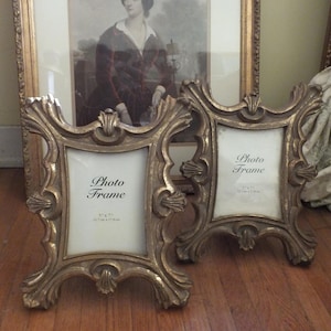 Gold Photo Frame 5 x 7  Vintage Large  Ornate Frame
