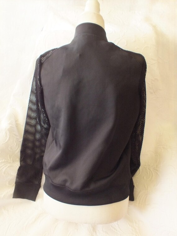 Black Guess Jacket with Fish Net Like Sleeves Siz… - image 5