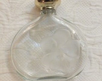 Vintage Nina Ricci Perfume Bottle Frosted Flower Cameo Made by Lalique France