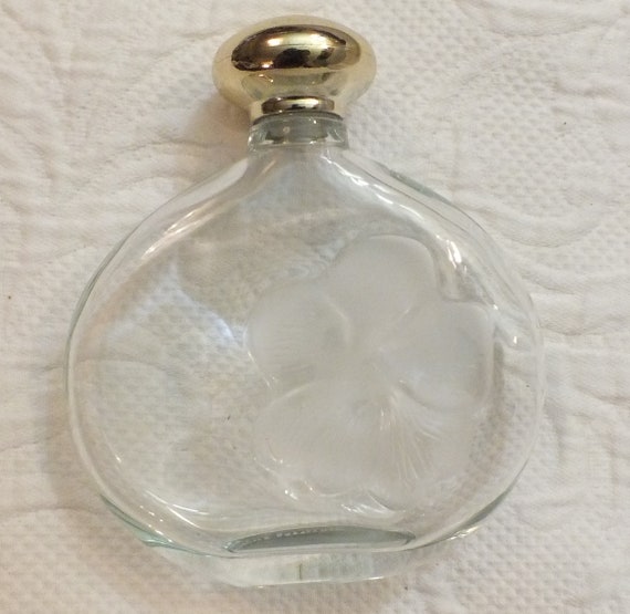 Vintage Nina Ricci Perfume Bottle Frosted Flower … - image 1