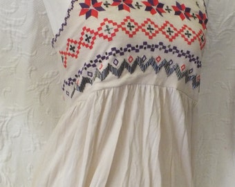 Sleeveless Embellished Boho Top Beads - Free People Sz M