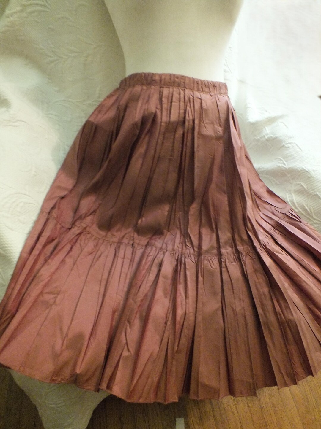 Victoria's Secret Vintage Pleated Silk Skirt by Moda International