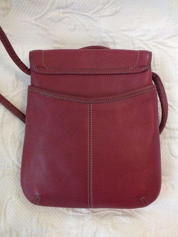 Leather Crossbody Bag by Tignanello in a Deep Red… - image 8