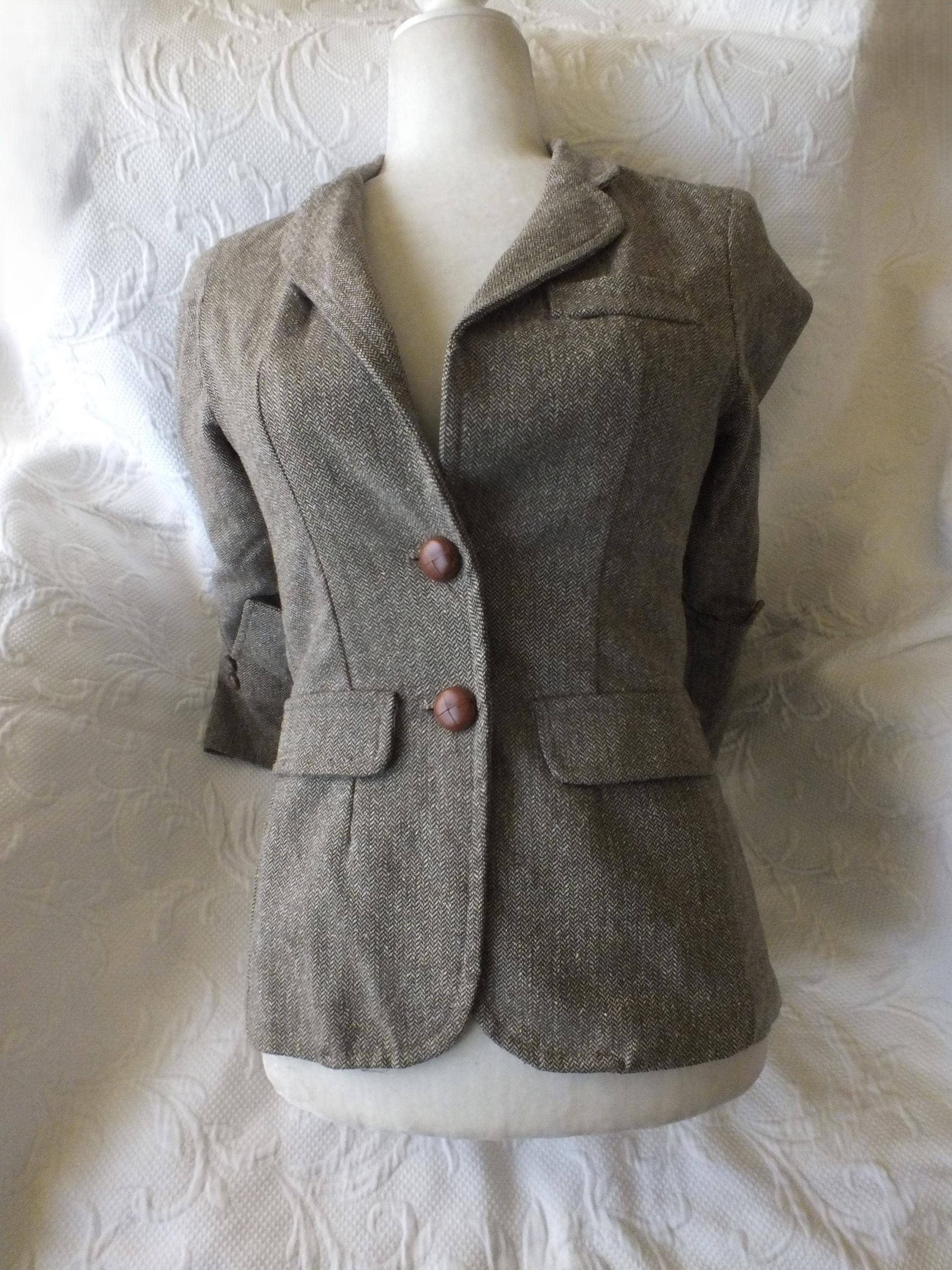 Veste En Tweed Homme British Bespoke - Taille 40 - Golden Mix - Vintage 1998 (RARE)