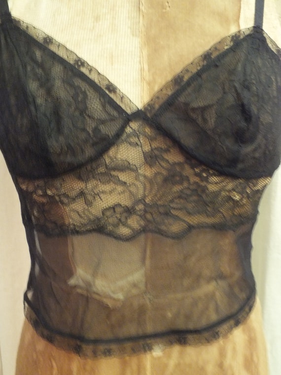 Vintage Black Lace Camisole Victoria's Secret Sz … - image 6