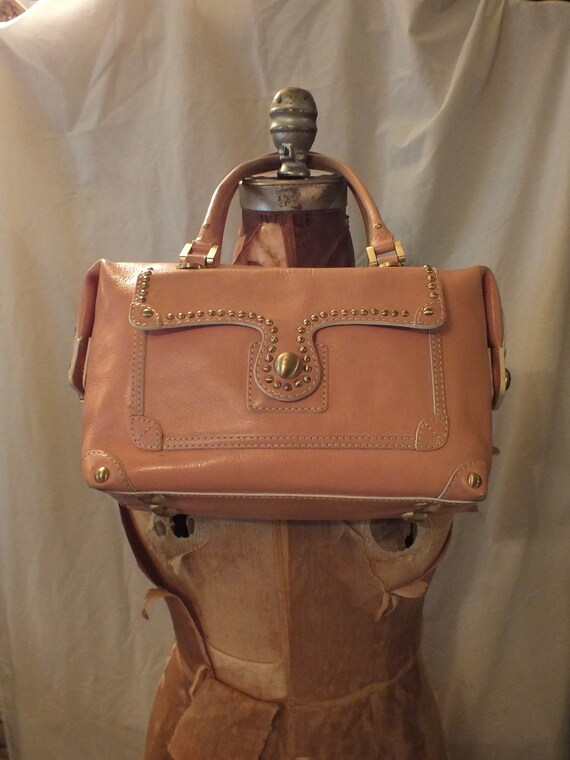 バッグ made in NYC brown leather hand bag Vintage Coach NYC British Tan Rambler Shoulder Bag - Etsy