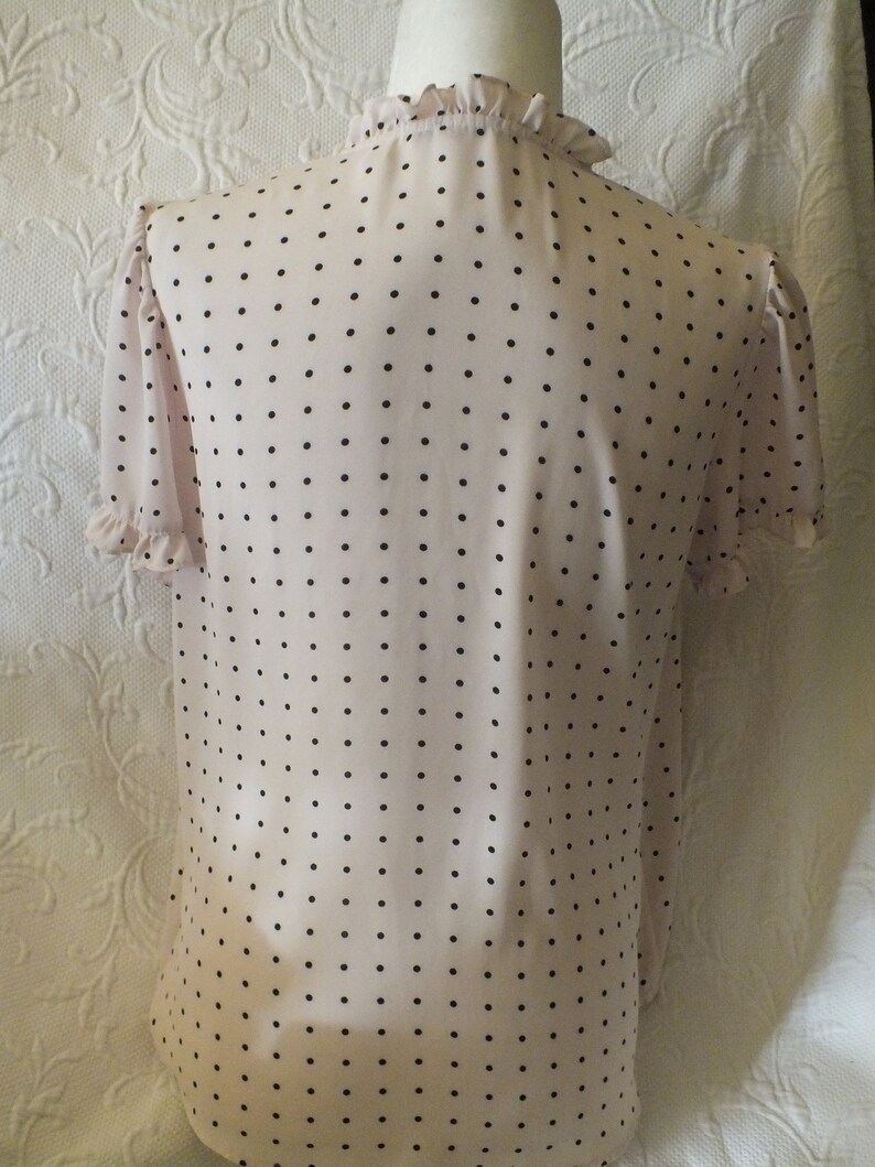Blush Pink Asymmetrical  One Shoulder Polka Dots Top main image 0