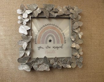 Marco de fotos Mariposa Plateada