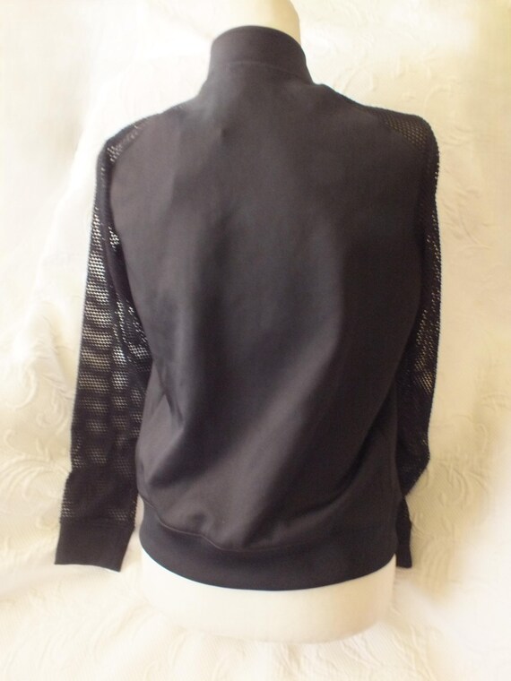 Black Guess Jacket with Fish Net Like Sleeves Siz… - image 4