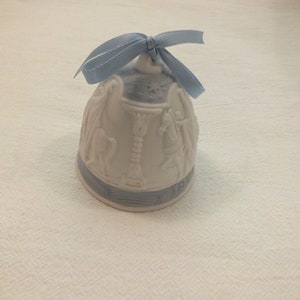 Vintage Lladro Porcelain Christmas Bell Decorative 1990 From Spain