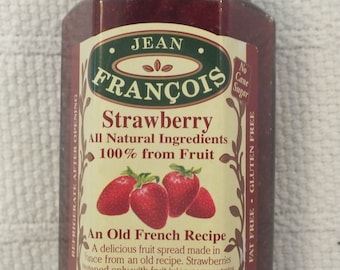 French Strawberry Jam  Jean Francois Imported from France Gluten Free Organic