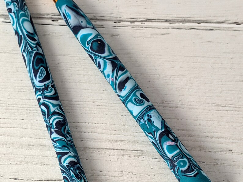 Crochet hook size 4mm US G and 4.5mm US 7 polymer clay | Etsy