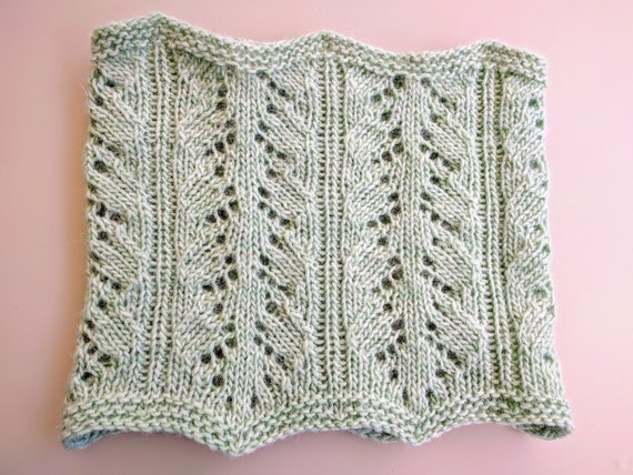 Knitted Lace Cowl Pattern Download Easy To Knit First Knitted Lace Project