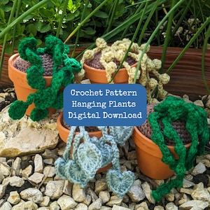 Crochet Pattern for small hanging plant (digital download)