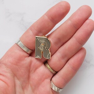 Labyrinth Letters R Enamel Pin image 3